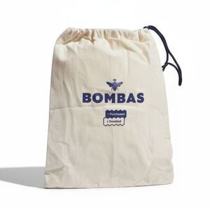 EUC Bombas Soft Cloth Cream Drawstring Sunday Slippers 16x12 Dust Bag/Tote Only!